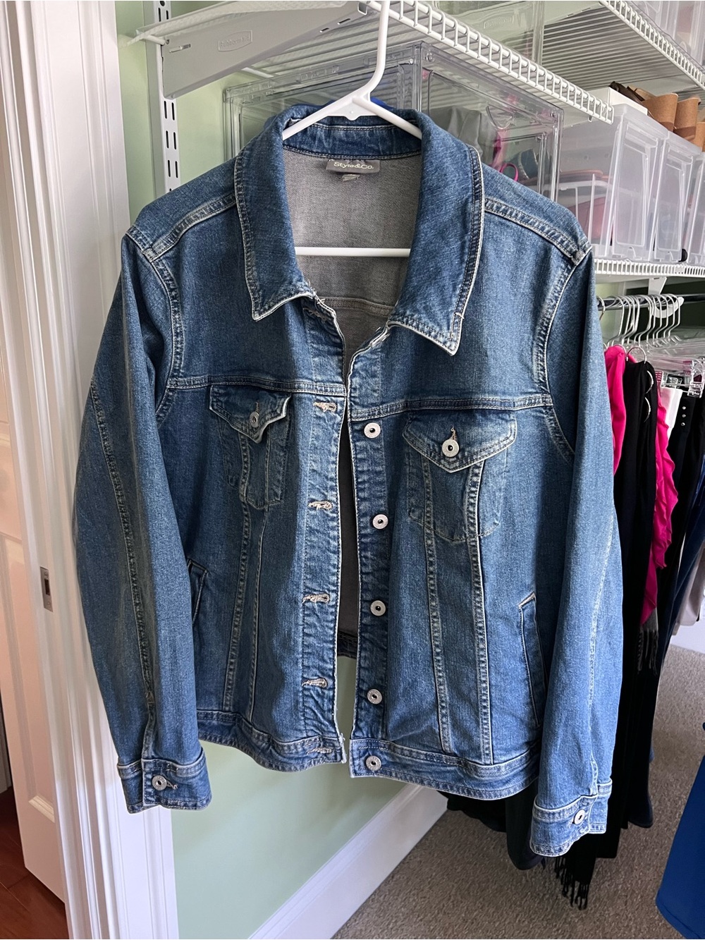 Style & Co. Blue Denim Jean Jacket